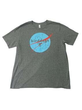 Birddog XL Mens Tee TShirt NASA Logo Tee Blue Red Gray Shirt Short Sleeve